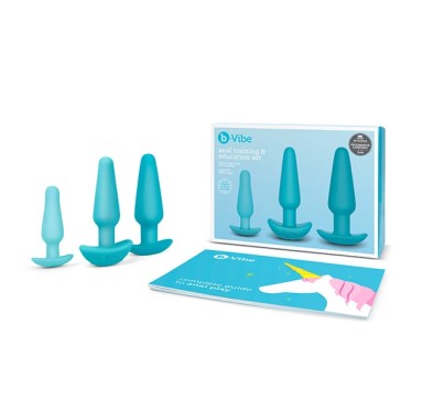 Zestaw do treningu analnego - B-Vibe Anal Training & Education Set Blue